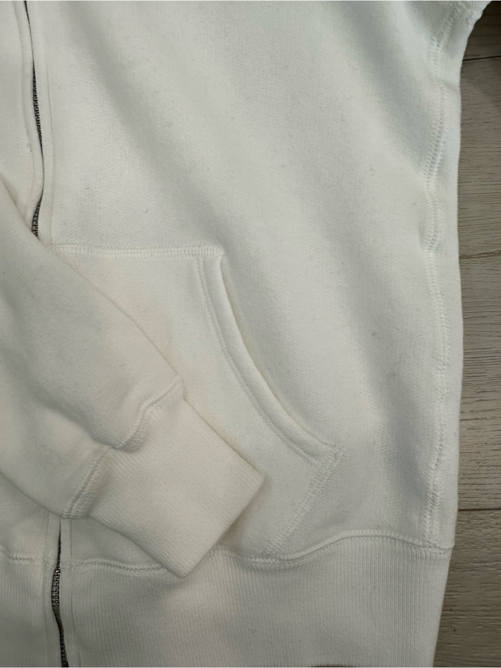 Polo Ralph Lauren White Full Zip Hoodie XS Pony Logo Fleece Sweatshirt - Picture 4 of 5